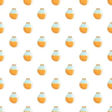 Potion bottle seamless pattern for game design Stock Illustration
