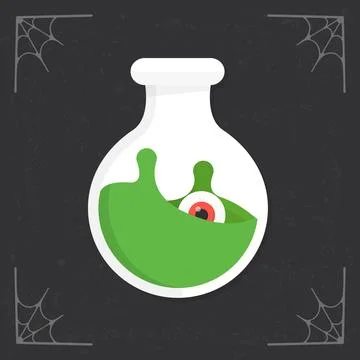 Potion bottle vector halloween icon Stock Illustration