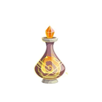 Potion bottle vector icon, elixir in glass flask Stock Illustration