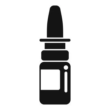 Potion dropper icon simple vector. Nose spray bottle Stock Illustration