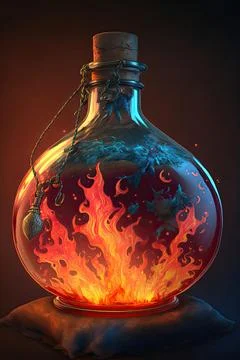Potion of fire breath Stock Illustration