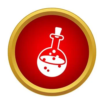 Potion flask icon representing magic and alchemy Stock Illustration