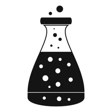 Potion flask icon, simple style Stock Illustration