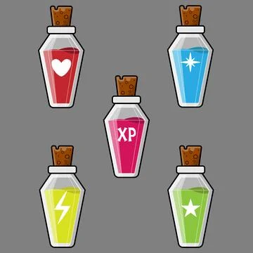 Potion Game Pack Stock Illustration