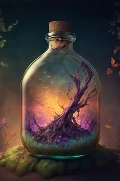 Potion of giant size Stock Illustration