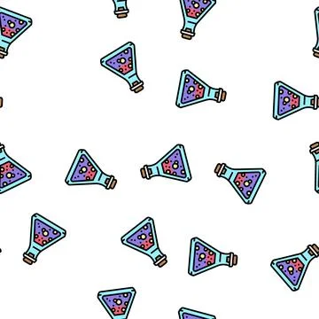 Potion liquid vector seamless pattern Stock Illustration
