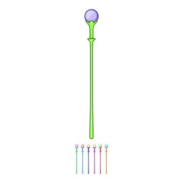 Potion magic wizard stick cartoon vector graphic Stock Illustration