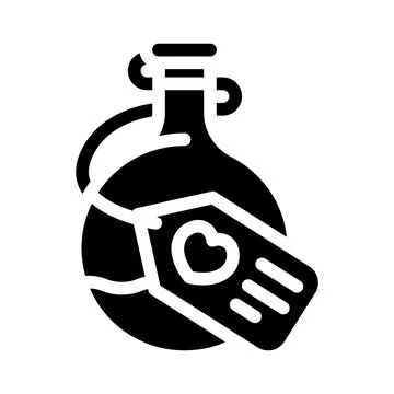 Potion magical liquid glyph icon vector illustration 스톡 일러스트