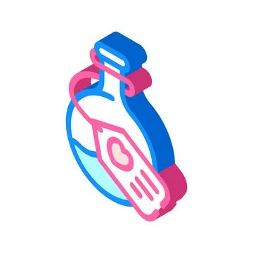 Potion magical liquid isometric icon vector illustration 스톡 일러스트