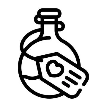 Potion magical liquid line icon vector illustration 스톡 일러스트