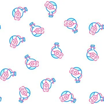 Potion magical liquid vector seamless pattern 스톡 일러스트