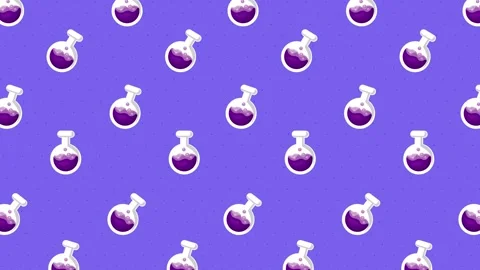 Potion Pattern Halloween Background Stock Footage 214407845