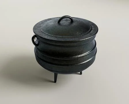 Cast Iron Potjie Pot 3D model