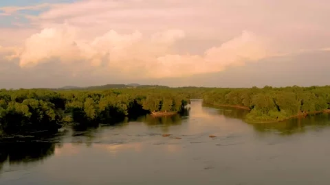 Potomac bridge aerial Stock Footage 135989717