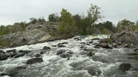 Potomac Rapids Wide Stock Footage 32220380