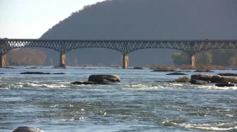 Potomac River Bridge Stock Footage 10795111