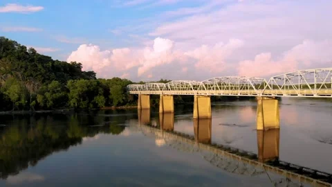 Potomac River Bridge Stock Footage 135989448