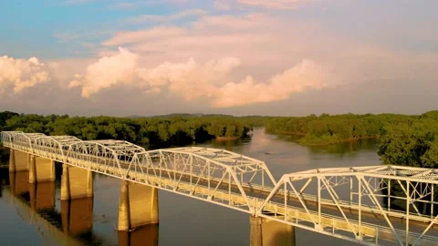 Potomac River Bridge Stock Footage 135989529