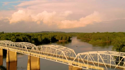 Potomac River Bridge Stock Footage 135989610