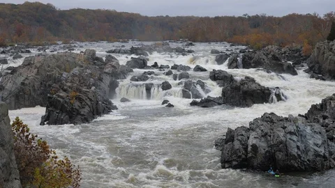 The Potomac River Gorge Stock Footage 92428137