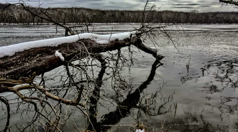 Potomac River HDR Time Lapse Dolly Stock Footage 36656756