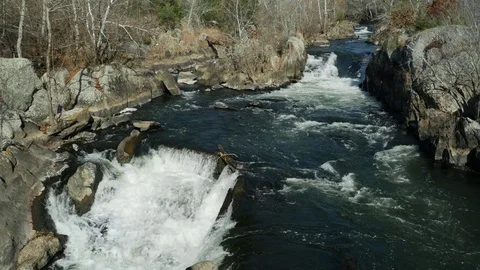 Potomac river rapids at Great Falls 스톡 동영상 82973882