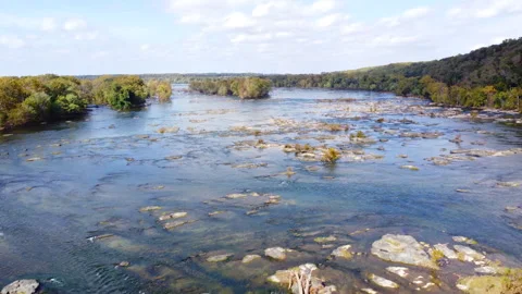 Potomac River Stubblefield Falls Video stock 242921849