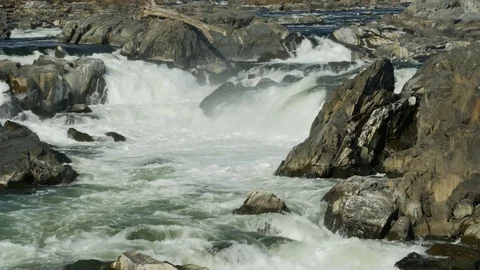 Potomac River waterfall 스톡 동영상 82970105