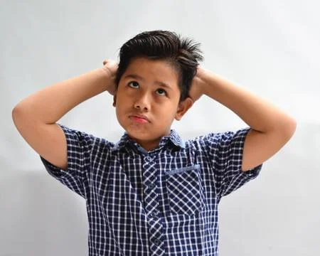 A potrait asian boy various expression Fotos de archivo