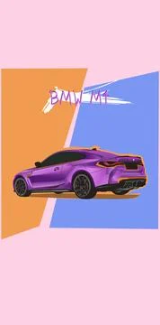 Potrait car Stock Illustration