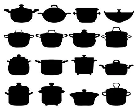 Pots and pans Stock Illustration