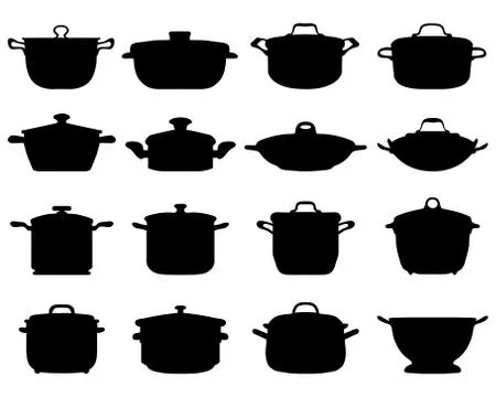 Pots and pans Stock Illustration