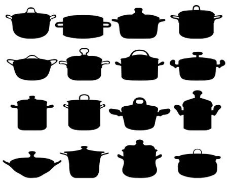 Pots and pans Stock Illustration