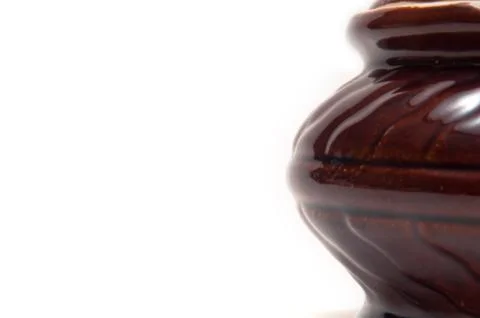 Pots for baking on white background Stock Photos