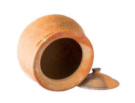 Pots made of clay for use in the kitchen. Foto stock