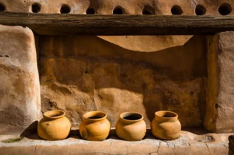 Pots in the mission 写真素材