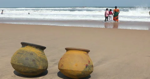 Pots at Rural area Stock Footage 279141136