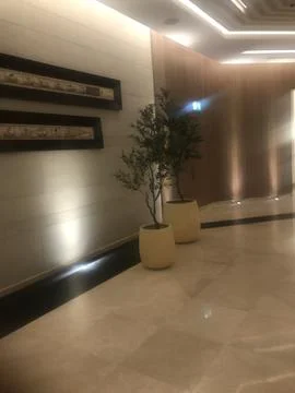 The pots view in the restaurant Stock Photos