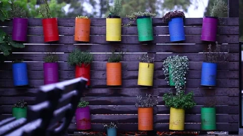 Pots on the wall Video stock 293956829