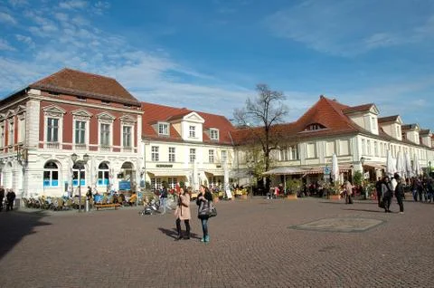 POTSDAM, GERMANY - OCTOBER 19: Luisenplatz (square) and Branderburg street in Stock Photos