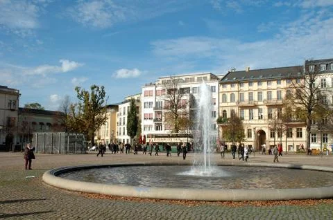 POTSDAM, GERMANY - OCTOBER 19: Luisenplatz (square) in Potsdam 19.10.2013 Stock Photos