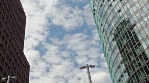Potsdamer place clouds Stock Footage 11236410