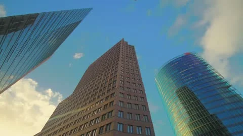 Potsdamer Platz skyscrapers Stock Footage