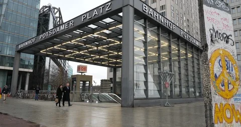 Potsdamer Platz Station in Berlin Stock Footage 109364766