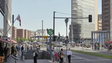 Potsdamer square in Berlin. Stock Footage 315674482