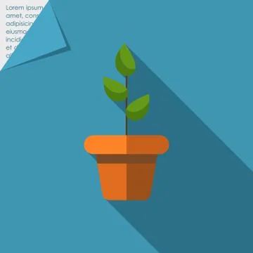 Potted plant Illustrazione stock
