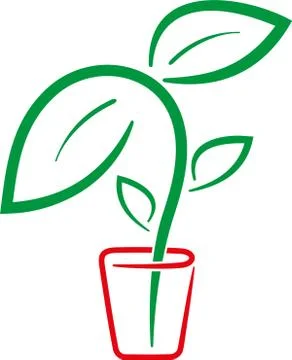 POTTED PLANT Stock Illustration