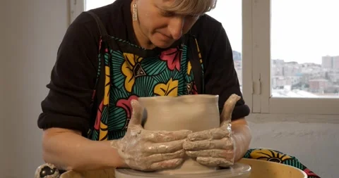 Potter Crafting a Vase: Stock Footage 329299189