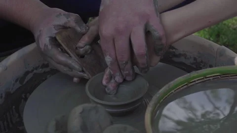 Potter Learning a Child Craft Stock Footage 243110927