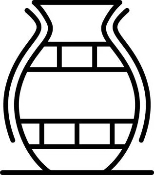 Potter Line Icon Design Stock Illustration